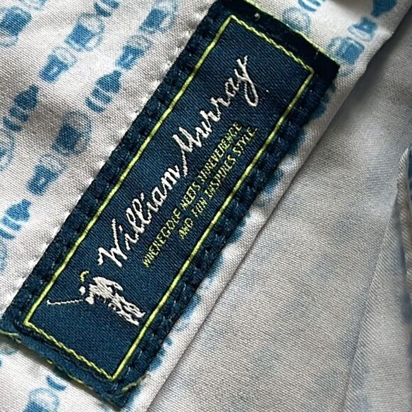 William Murray BEERSUCKER BUTTON DOWN long sleeve M - Picture 6 of 15